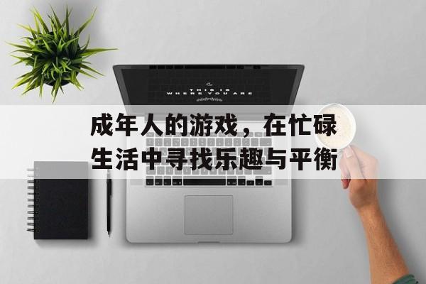 成年人的游戏，在忙碌生活中寻找乐趣与平衡