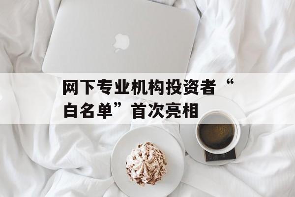 网下专业机构投资者“白名单”首次亮相 网下专业机构投资者“白名单”首次亮相